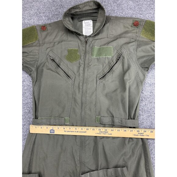 DJ Manufacturing Flight Suit Coveralls Mens 44L Green Flyers Fire Resistant - Picture 5 of 10